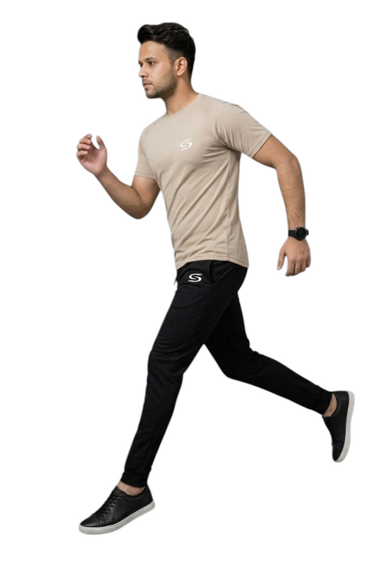 Summer Drifit- Skin & Black Combo Tracksuit #3178