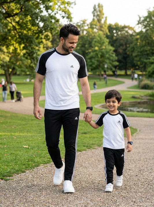 Like Father-Black & White Adi Combo # 3191