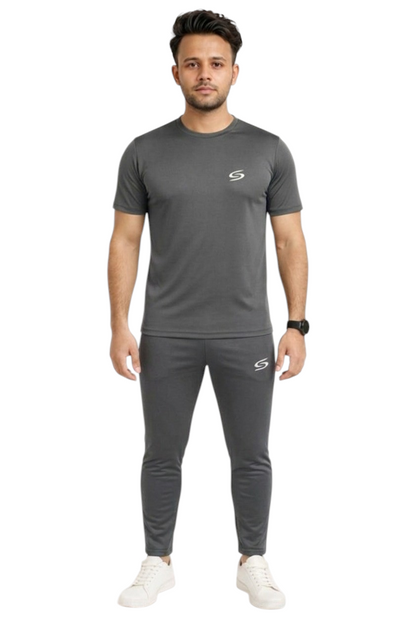 Summer Drifit- Gray Full Classic Tracksuit #3175