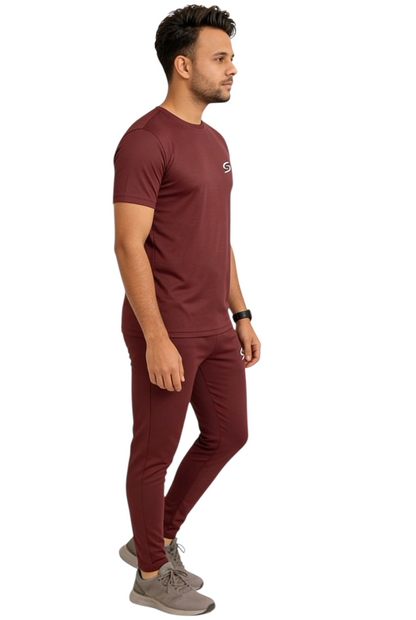 Summer Drifit- Maroon Full Classic Tracksuit #3176