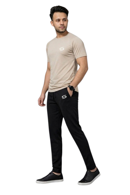 Summer Drifit- Skin & Black  Combo Tracksuit #3178