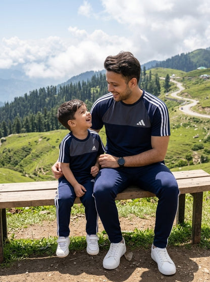 Like Father-Navy & Gray Adi Combo # 3190