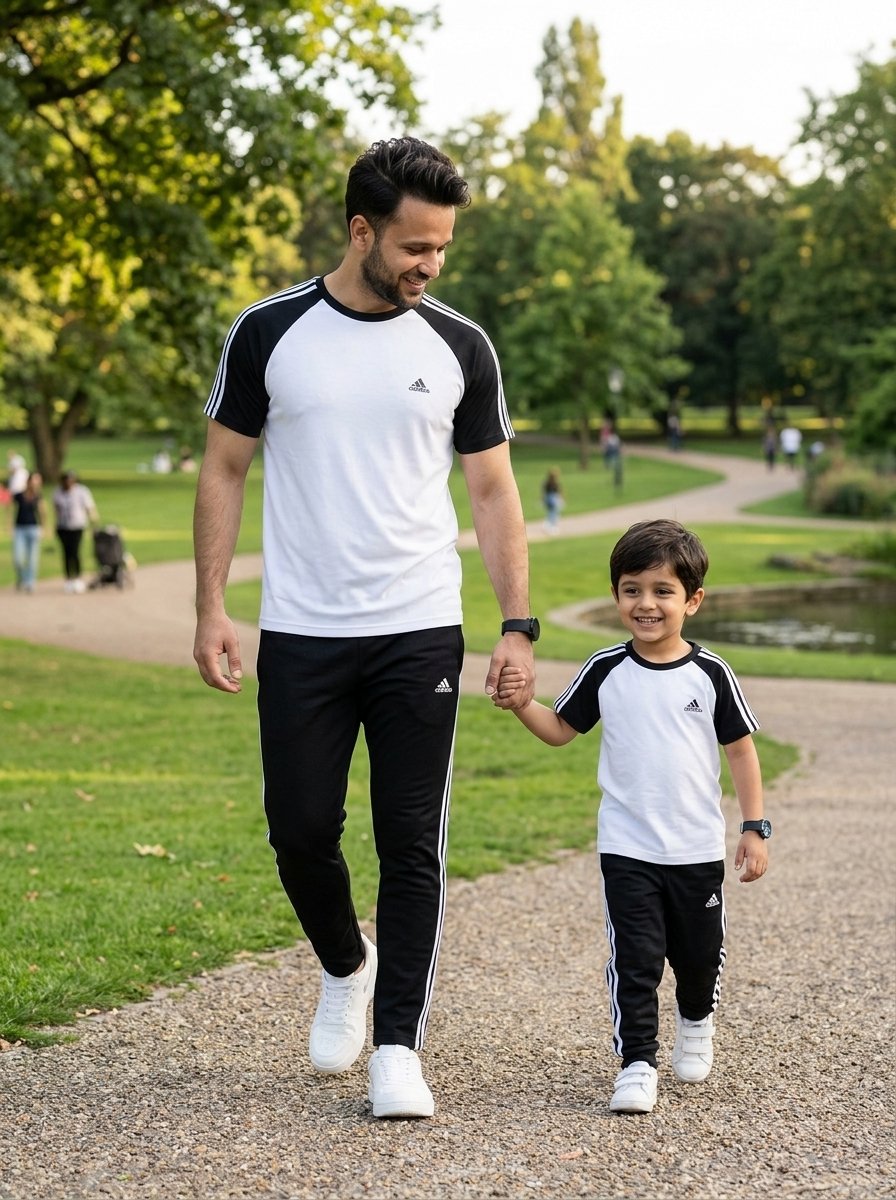 Like Father-Black & White Adi Combo # 3191