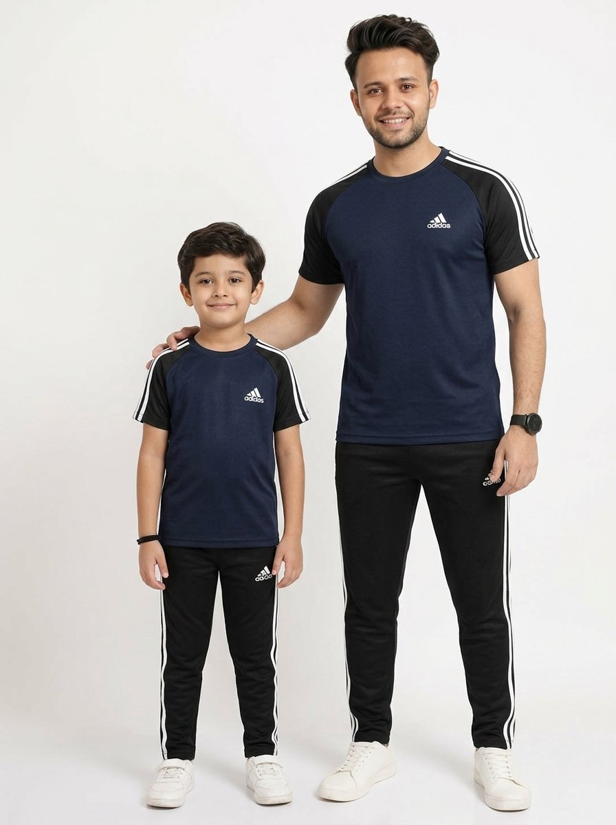 Like Father-Navy & Black  Adi Combo # 3202