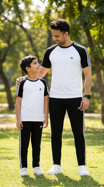 Like Father-Black & White Adi Combo # 3191