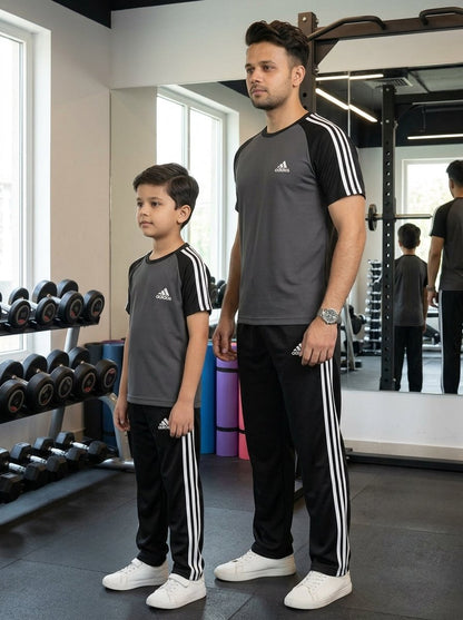 Like Father-Gray & Black  Adi Combo # 3195