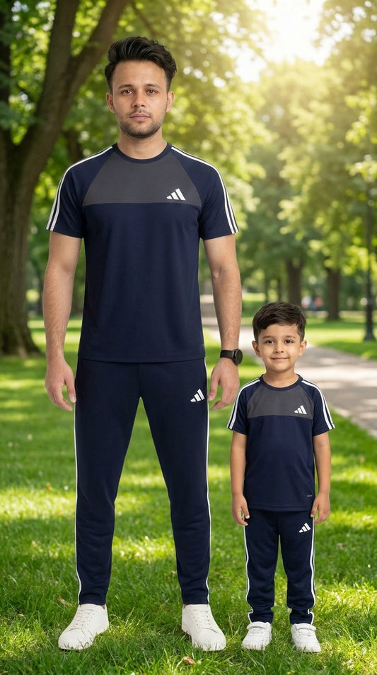 Like Father-Navy & Gray Adi Combo # 3190