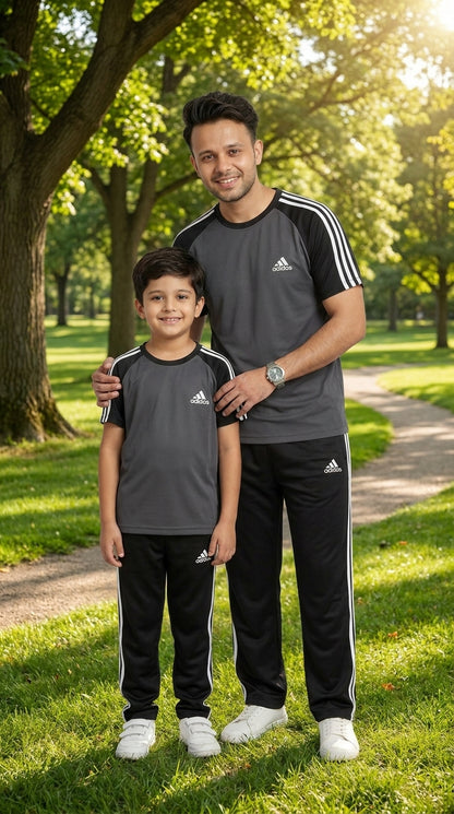 Like Father-Gray & Black  Adi Combo # 3195