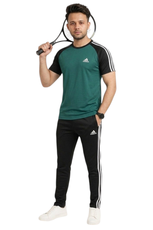 Summer Drifit- Zinc & Black Adi Activewear Tracksuit #3201