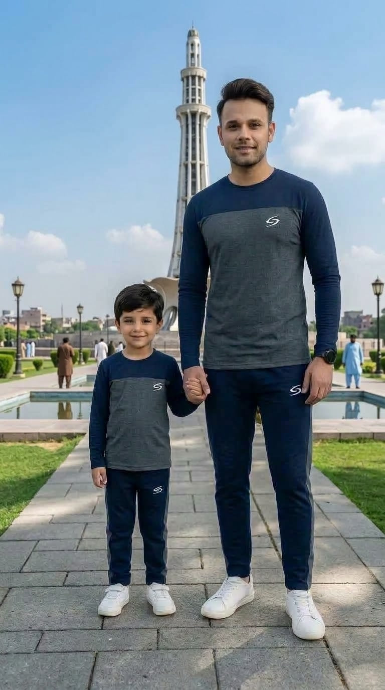 Like Father-Navy & Gray Combo # 3160 Full Sleeve.