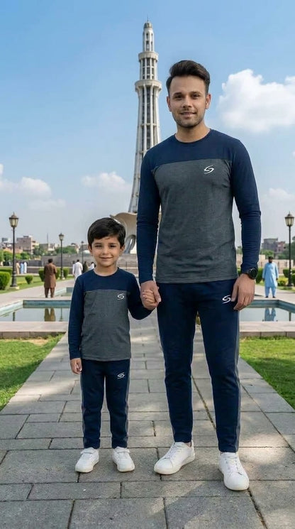 Like Father-Navy & Gray Combo # 3160 Full Sleeve.