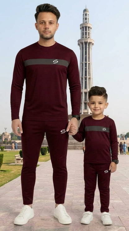 Like Father-Maroon & Gray Combo # 3166 Full Sleeve.