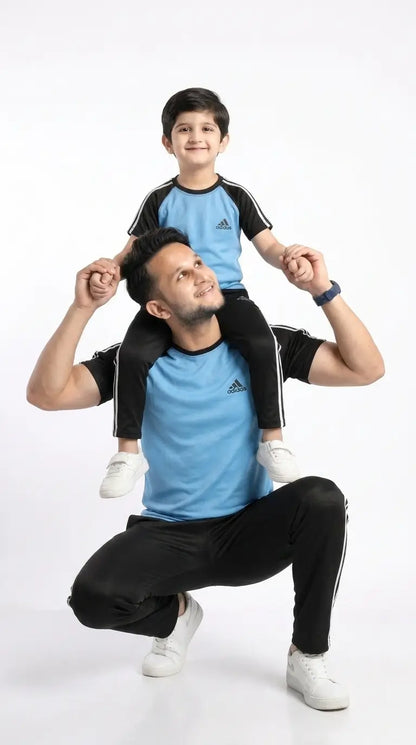 Like Father-Sky Blue  & Black Adi  Combo # 3205