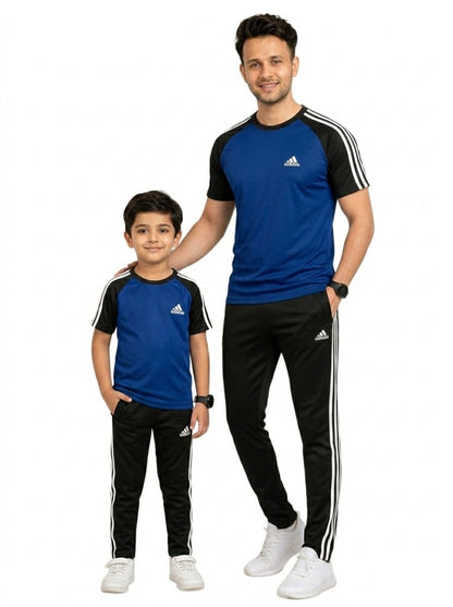 Like Father-Royal Blue & Black  Adi Combo # 3197