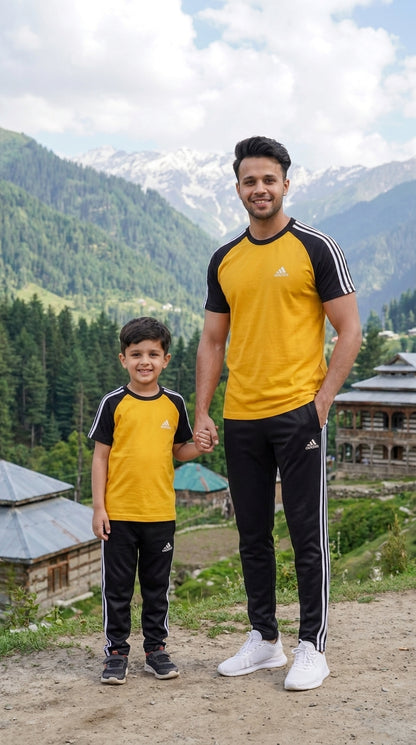 Like Father-Yellow & Black  Adi Combo # 3196